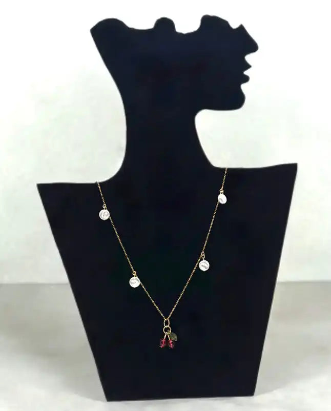 Cherry Bliss Necklace - 18K Gold-Plated Cherry Pendant Waterproof
