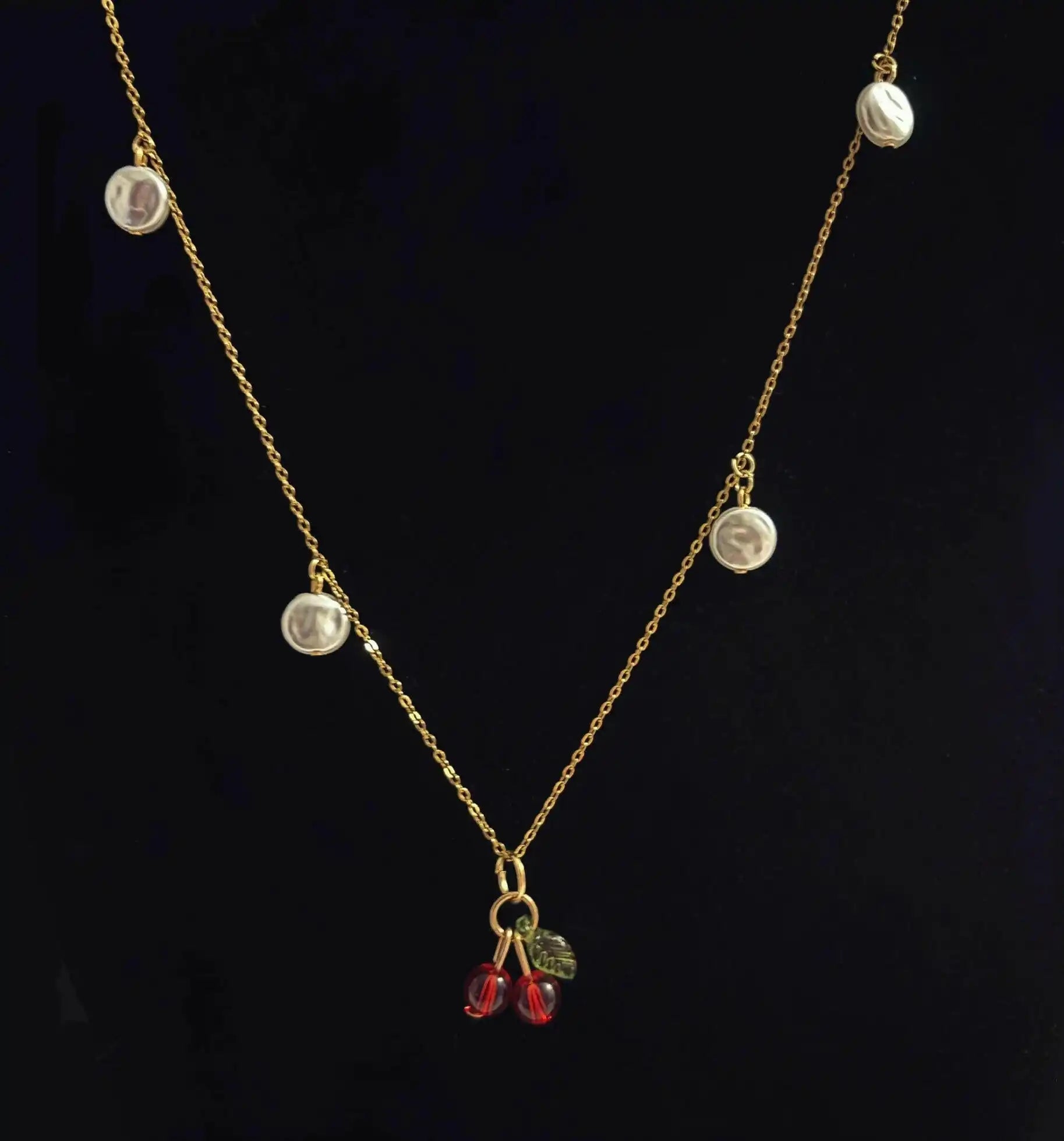Duo Necklace Pack – Ocean Breeze + Cherry Bliss (18K Gold-Plated, Stainless Steel) | Summer Pack