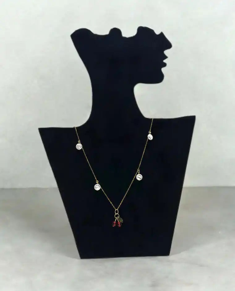 Duo Necklace Pack – Ocean Breeze + Cherry Bliss (18K Gold-Plated, Stainless Steel) | Summer Pack