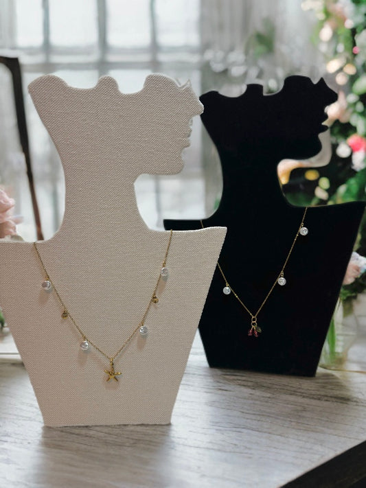 Duo of gold-plated summer necklaces – minimalist jewelry pack