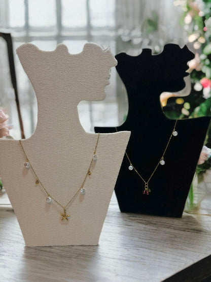 Duo Necklace Pack – Ocean Breeze + Cherry Bliss (18K Gold-Plated, Stainless Steel) | Summer Pack