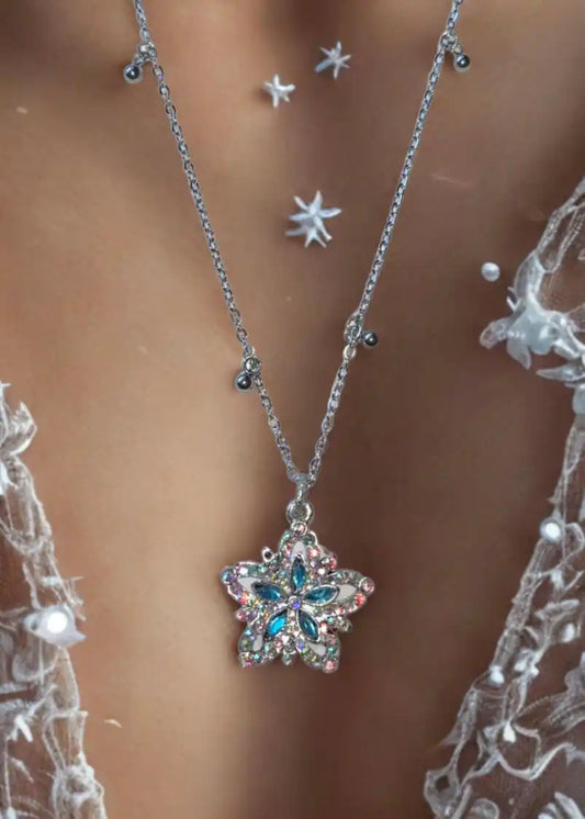 Fairydust Halo Necklace – Fairycore Look in Silver-Tone Stainless Steel