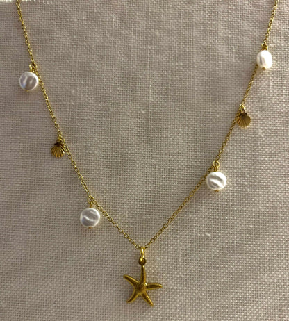 Ocean Breeze Necklace – 18K Gold-Plated Waterproof Stainless Steel