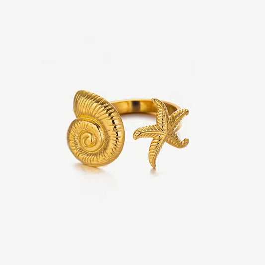 Summy Ring - Adjustable Waterproof Gold Stainless Steel Ring